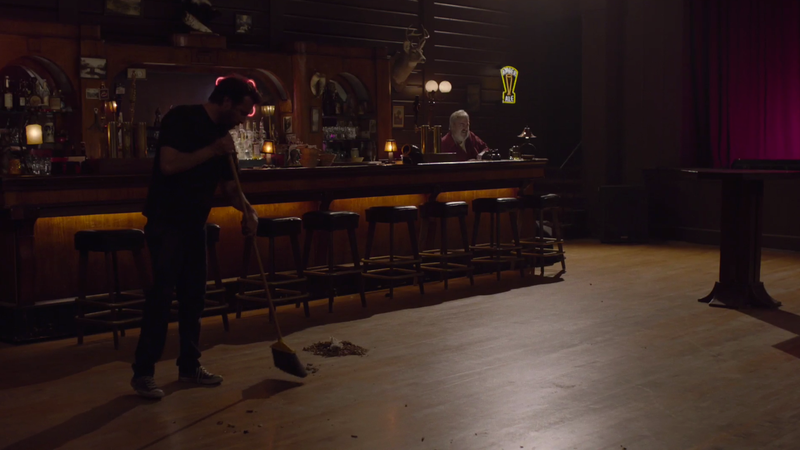 Sweeping up the Bang Bang Bar (Screenshot: Twin Peaks)
